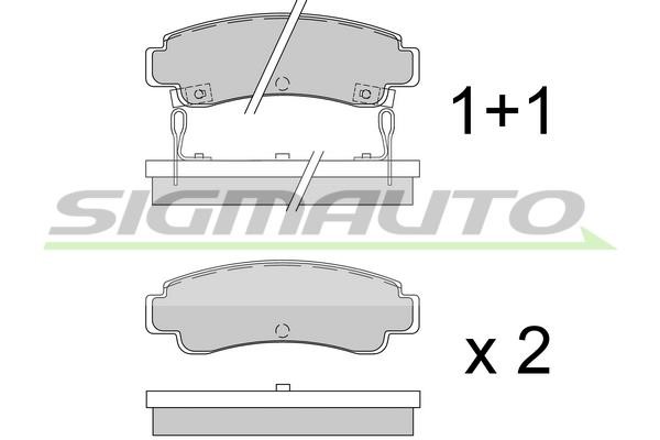 Sigmauto SPA442 Brake Pad Set, disc brake SPA442