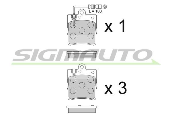 Sigmauto SPA936 Brake Pad Set, disc brake SPA936