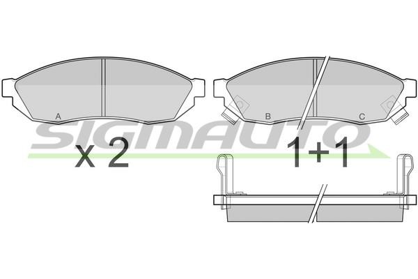 Sigmauto SPA290 Brake Pad Set, disc brake SPA290