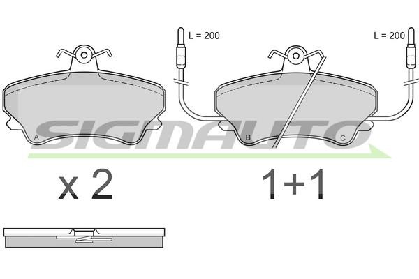 Sigmauto SPA557 Brake Pad Set, disc brake SPA557