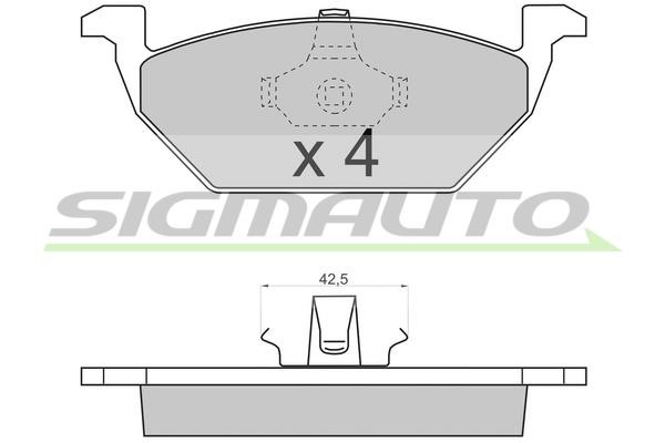 Sigmauto SPA712 Brake Pad Set, disc brake SPA712