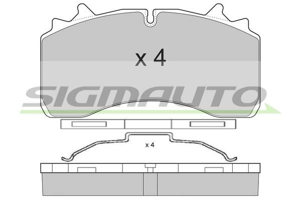 Sigmauto SPT327 Brake Pad Set, disc brake SPT327