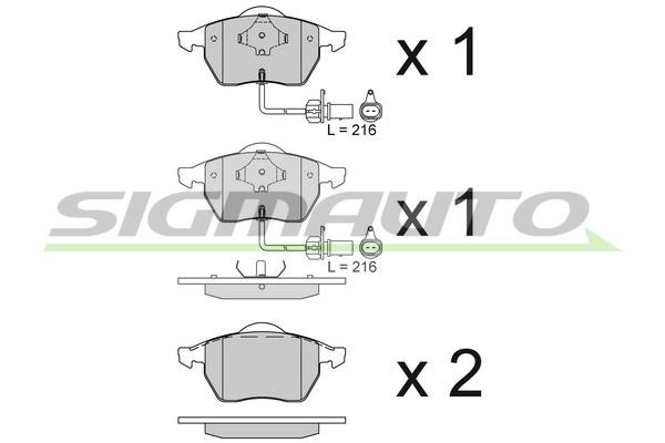 Sigmauto SPA816 Brake Pad Set, disc brake SPA816