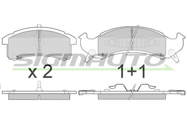 Sigmauto SPA789 Brake Pad Set, disc brake SPA789