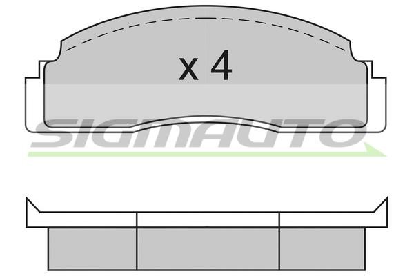 Sigmauto SPA104 Brake Pad Set, disc brake SPA104