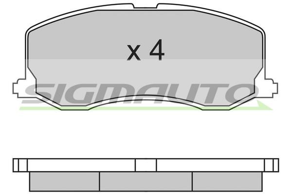 Sigmauto SPA596 Brake Pad Set, disc brake SPA596