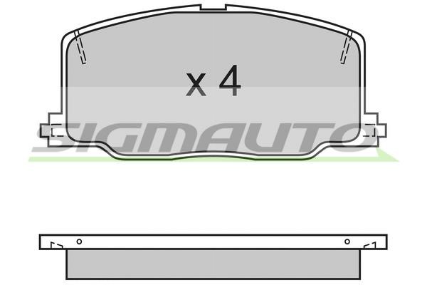 Sigmauto SPA411 Brake Pad Set, disc brake SPA411