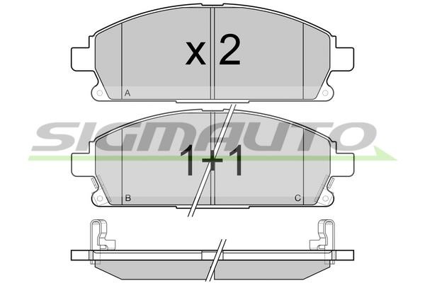 Sigmauto SPA968 Brake Pad Set, disc brake SPA968