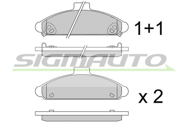 Sigmauto SPA579 Brake Pad Set, disc brake SPA579