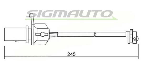 Sigmauto WI0666 Warning contact, brake pad wear WI0666