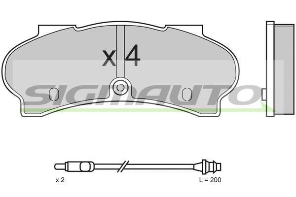 Sigmauto SPA524 Brake Pad Set, disc brake SPA524