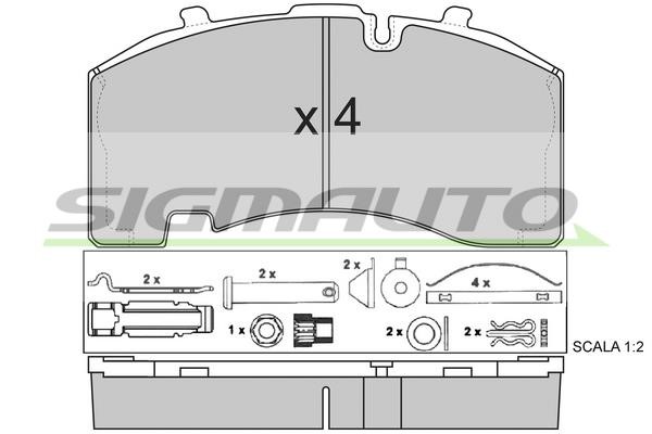 Sigmauto SPT322 Brake Pad Set, disc brake SPT322