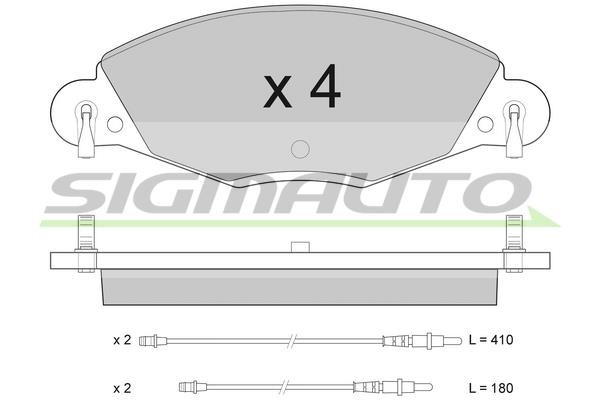 Sigmauto SPA937 Brake Pad Set, disc brake SPA937