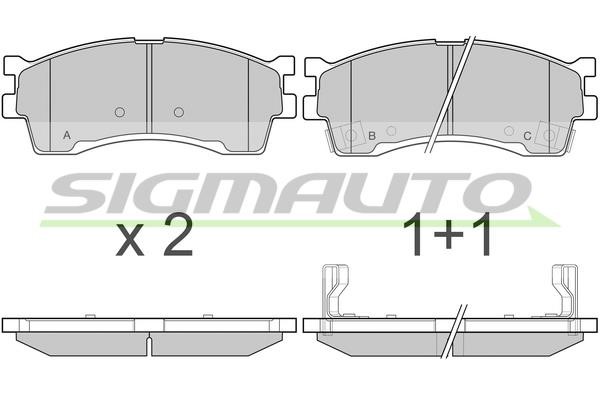 Sigmauto SPB055 Brake Pad Set, disc brake SPB055