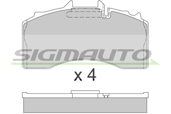 Sigmauto SPT340 Brake Pad Set, disc brake SPT340
