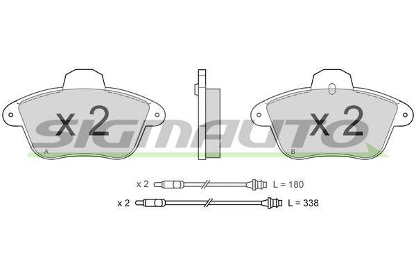 Sigmauto SPA521 Brake Pad Set, disc brake SPA521