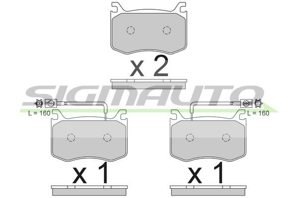 Sigmauto SPB792 Brake Pad Set, disc brake SPB792