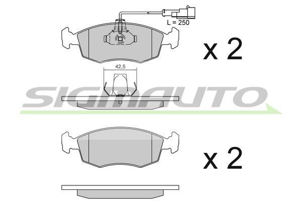 Sigmauto SPA817 Brake Pad Set, disc brake SPA817