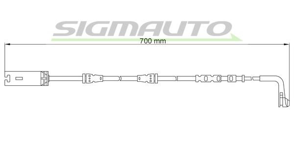 Sigmauto WI0716 Warning contact, brake pad wear WI0716