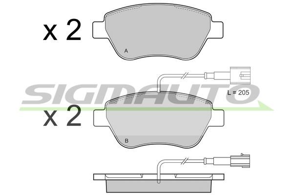 Sigmauto SPB425 Brake Pad Set, disc brake SPB425