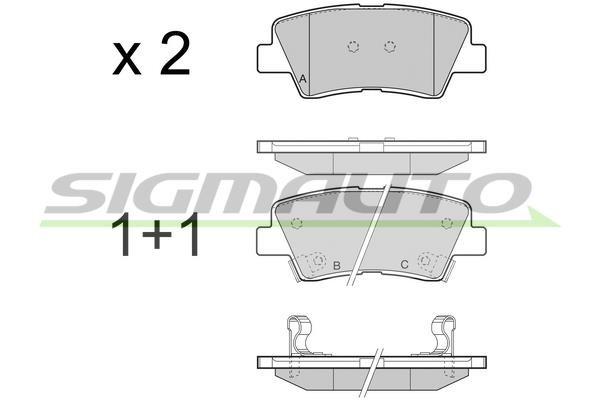 Sigmauto SPB456 Brake Pad Set, disc brake SPB456