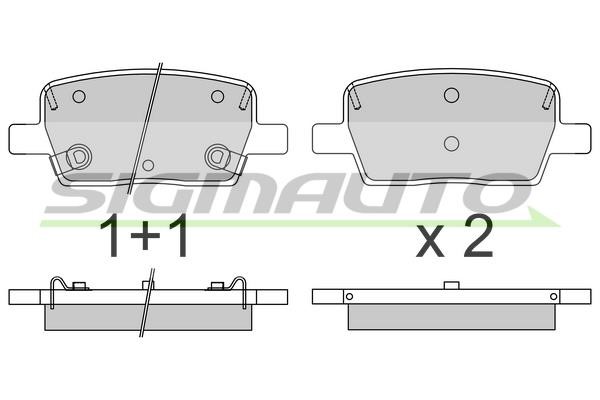 Sigmauto SPB812 Brake Pad Set, disc brake SPB812