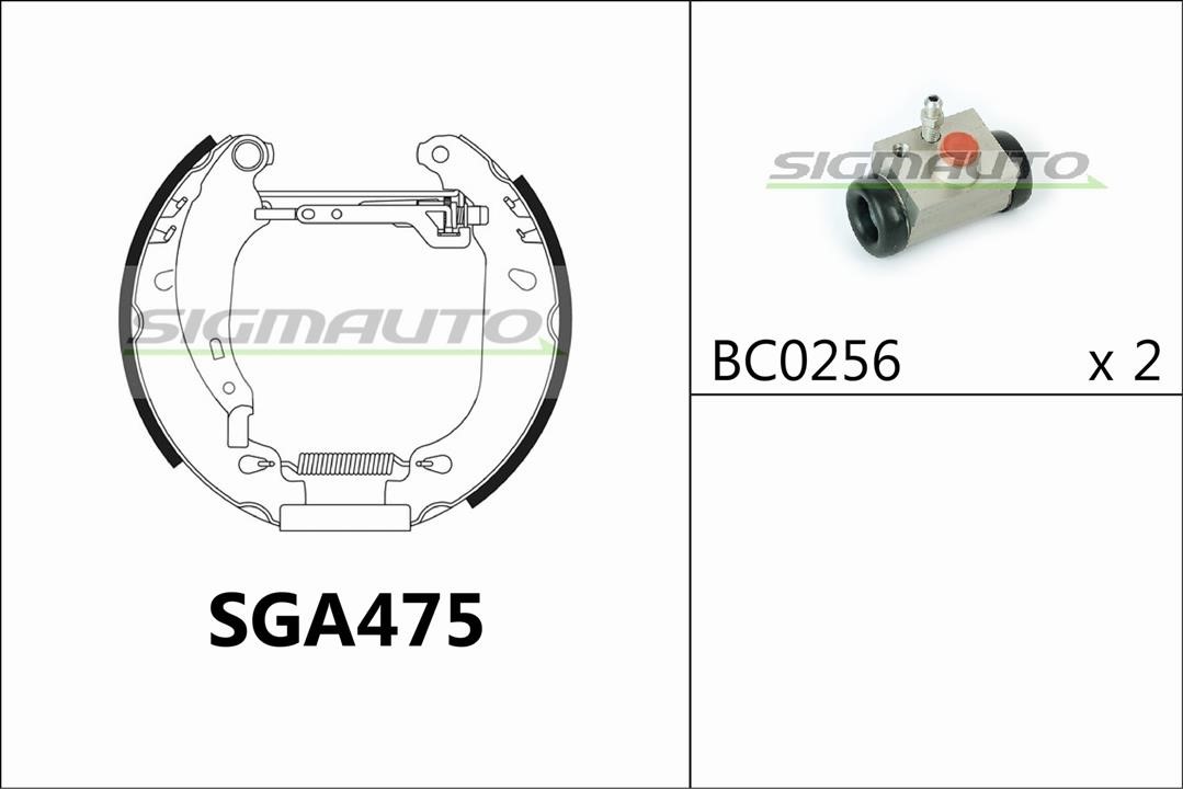 Sigmauto SGA475 Brake shoe set SGA475