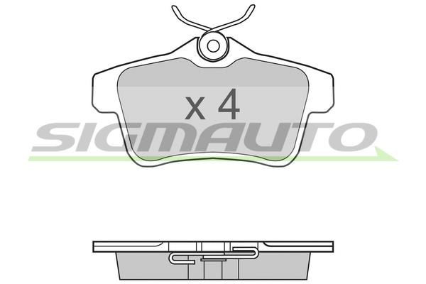 Sigmauto SPB387 Brake Pad Set, disc brake SPB387