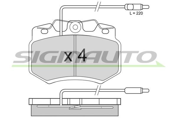 Sigmauto SPA276-1 Brake Pad Set, disc brake SPA2761