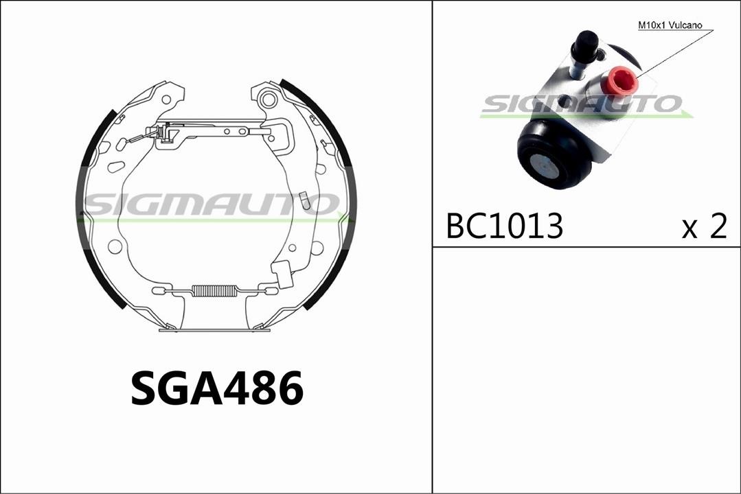 Sigmauto SGA486 Brake shoe set SGA486