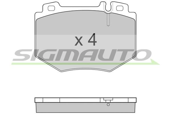 Sigmauto SPB166 Brake Pad Set, disc brake SPB166
