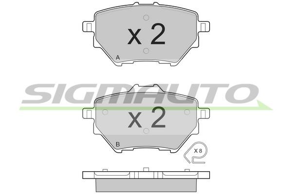 Sigmauto SPB561 Brake Pad Set, disc brake SPB561