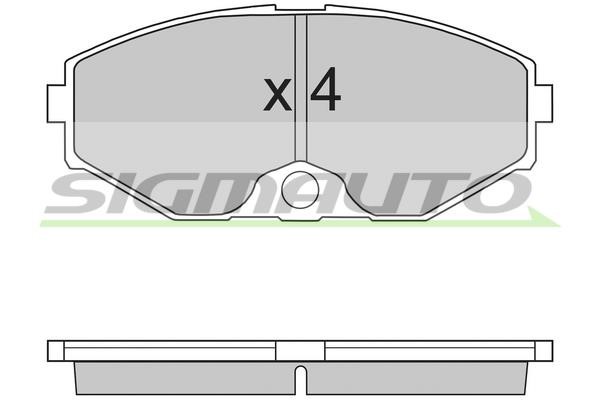 Sigmauto SPA722 Brake Pad Set, disc brake SPA722