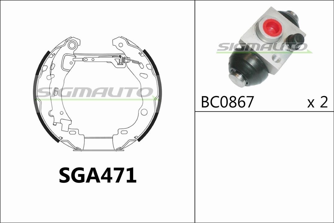 Sigmauto SGA471 Brake shoe set SGA471