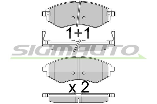 Sigmauto SPB514 Brake Pad Set, disc brake SPB514