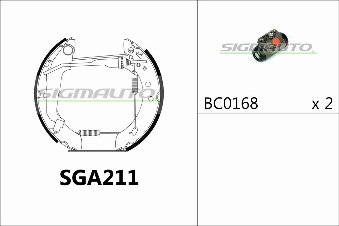 Sigmauto SGA211 Brake shoe set SGA211