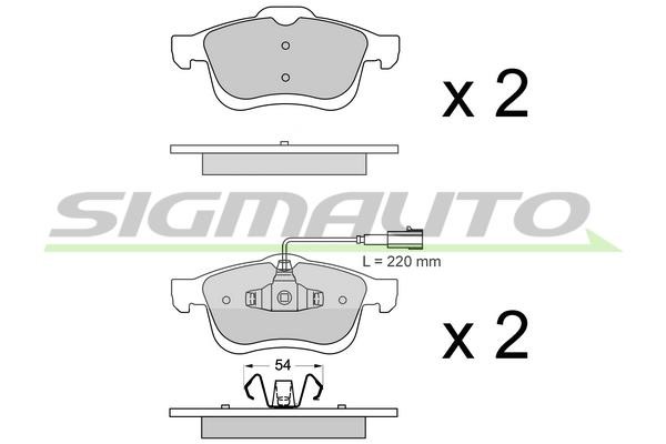Sigmauto SPB413 Brake Pad Set, disc brake SPB413