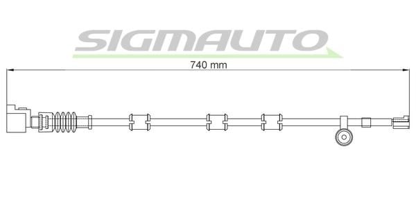 Sigmauto WI0779 Warning contact, brake pad wear WI0779