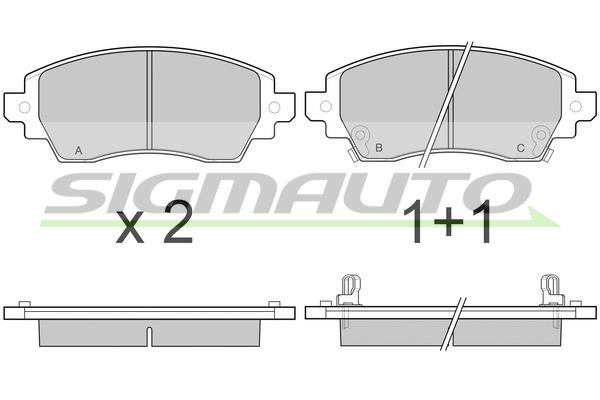 Sigmauto SPB053 Brake Pad Set, disc brake SPB053