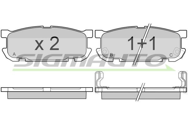 Sigmauto SPA992 Brake Pad Set, disc brake SPA992