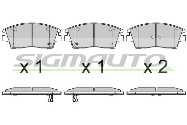 Sigmauto SPB660 Brake Pad Set, disc brake SPB660