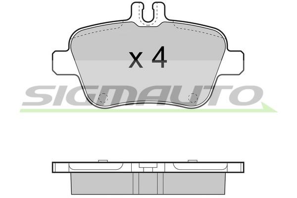 Sigmauto SPB469 Brake Pad Set, disc brake SPB469