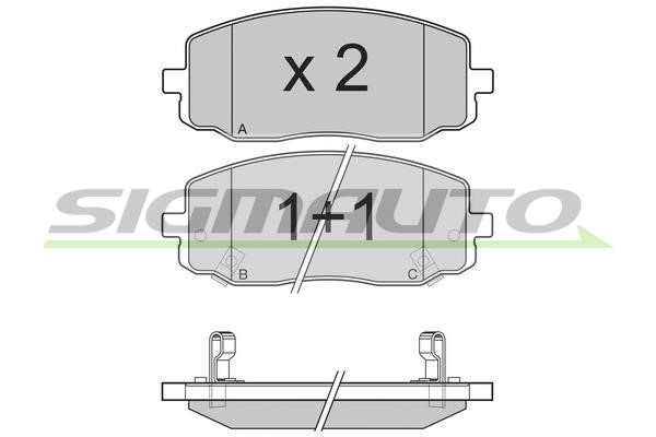 Sigmauto SPB204 Brake Pad Set, disc brake SPB204