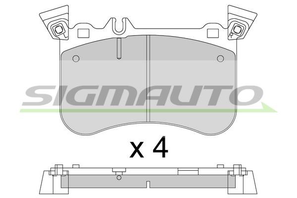 Sigmauto SPB802 Brake Pad Set, disc brake SPB802