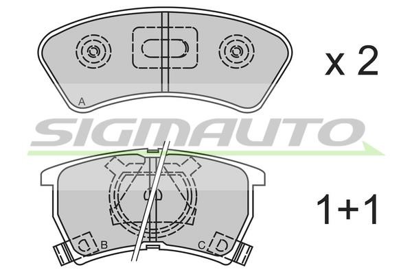 Sigmauto SPA352 Brake Pad Set, disc brake SPA352