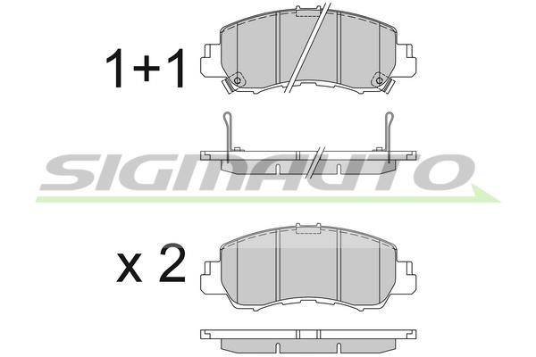 Sigmauto SPB828 Brake Pad Set, disc brake SPB828