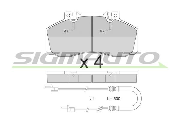 Sigmauto SPA409 Brake Pad Set, disc brake SPA409