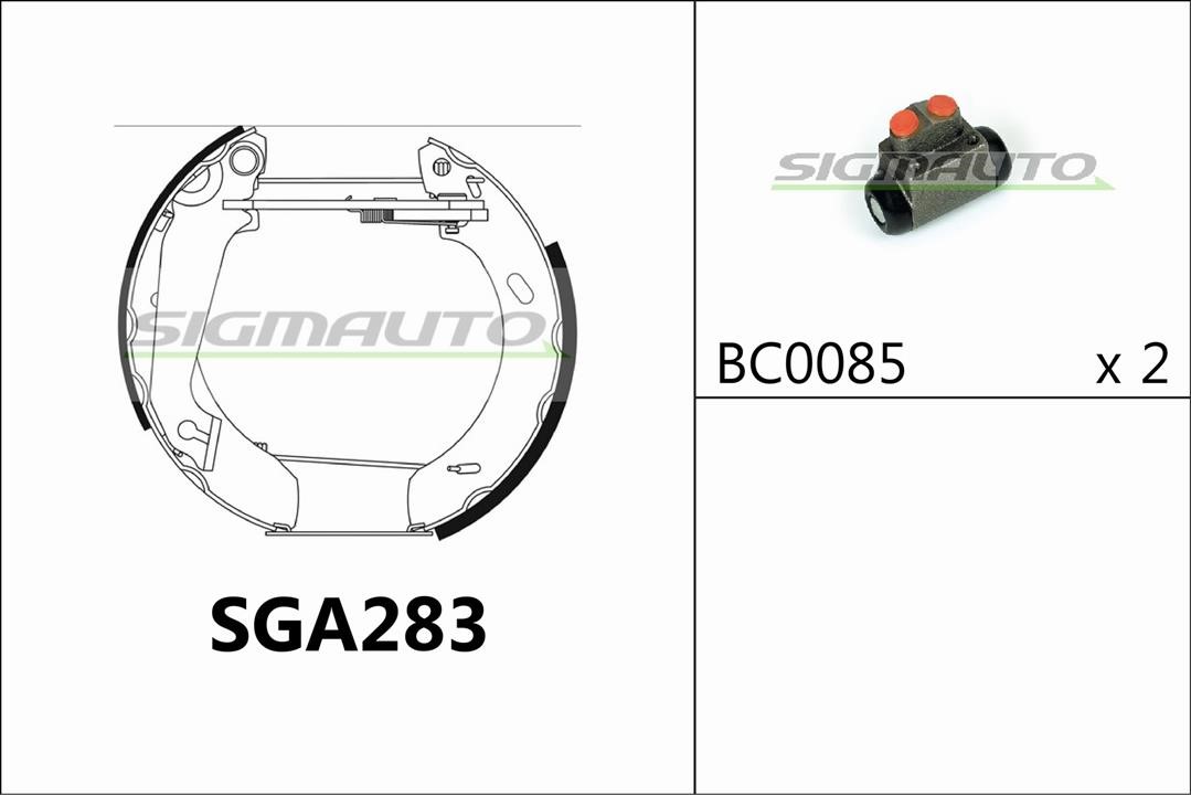 Sigmauto SGA283 Brake shoe set SGA283
