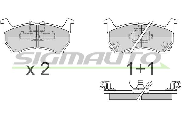 Sigmauto SPA377 Brake Pad Set, disc brake SPA377
