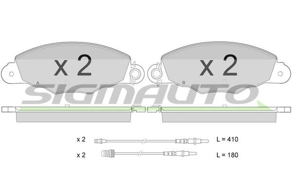 Sigmauto SPA930 Brake Pad Set, disc brake SPA930